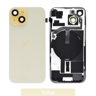 Brown Rear Cover Glass with Camera Lens Glass and Wireless Flex for iPhone 15-Yellow Brown Rear Cover Glass with Camera Lens Glass and Wireless Flex for iPhone 15-Yellow